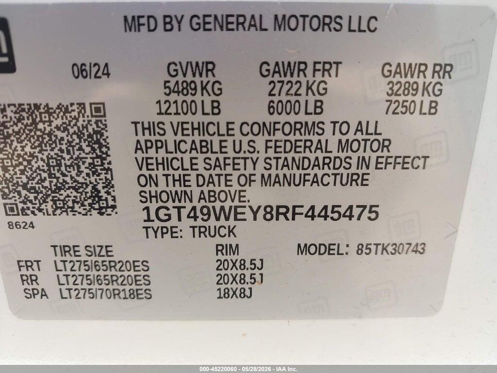 1GT49WEY8RF445475 2024 GMC SIERRA 3500HD photo no. 8