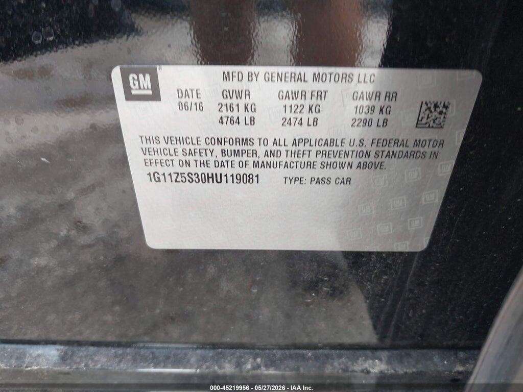 1G11Z5S30HU119081 2017 CHEVROLET IMPALA photo no. 9