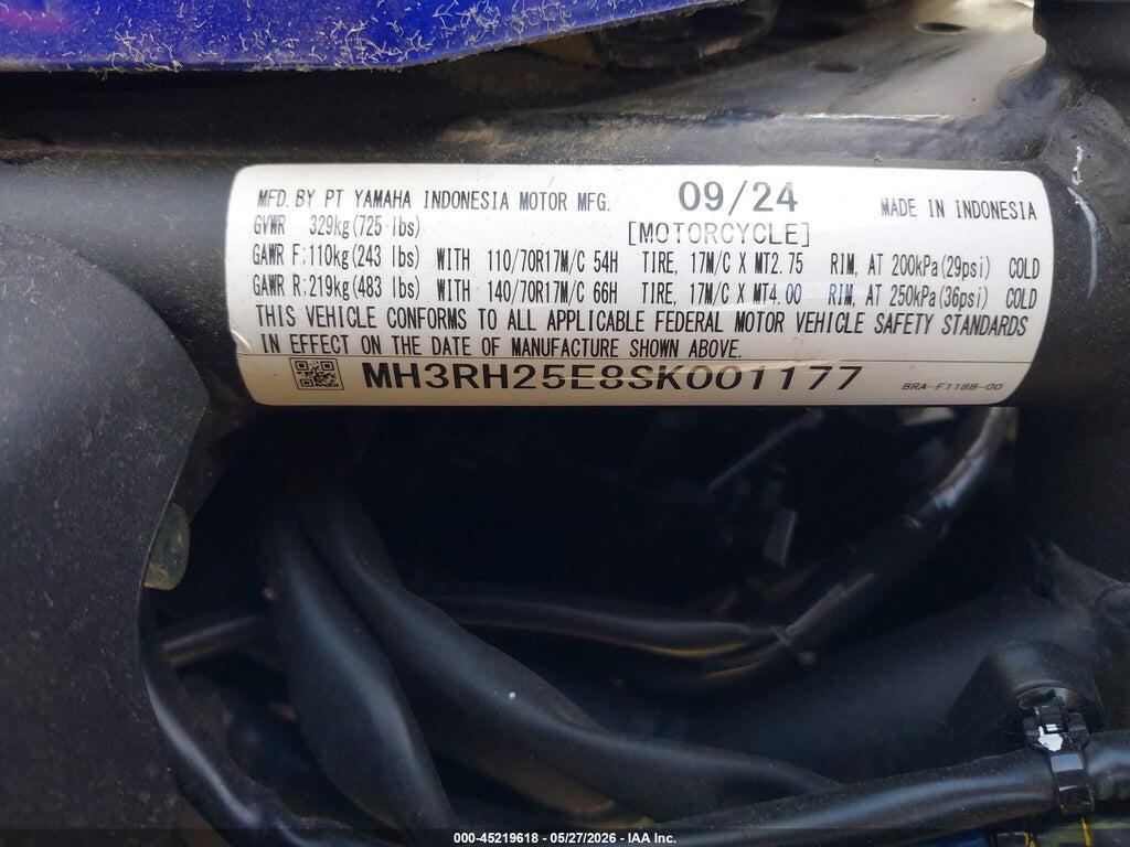 MH3RH25E8SK001177 2025 YAMAHA YFZ320 photo no. 10