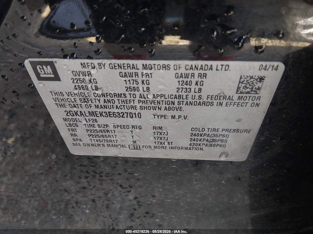 2GKALMEK3E6327010 2014 GMC TERRAIN photo no. 9
