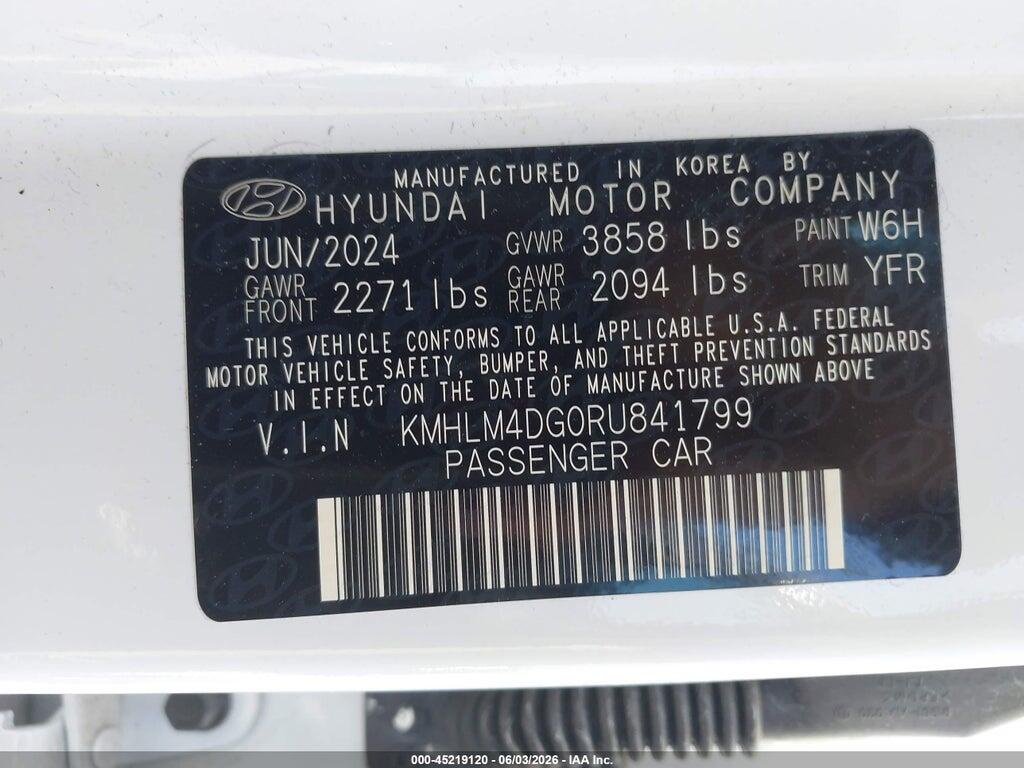 KMHLM4DG0RU841799 2024 HYUNDAI ELANTRA photo no. 9