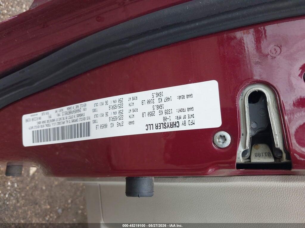 2A8HR54P08R709115 2008 CHRYSLER TOWN & COUNTRY photo no. 9