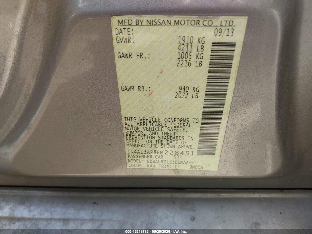 1N4AL3AP8EN228451 2014 NISSAN ALTIMA photo no. 9