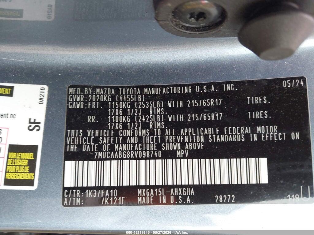 7MUCAABG8RV098740 2024 TOYOTA COROLLA CROSS photo no. 9