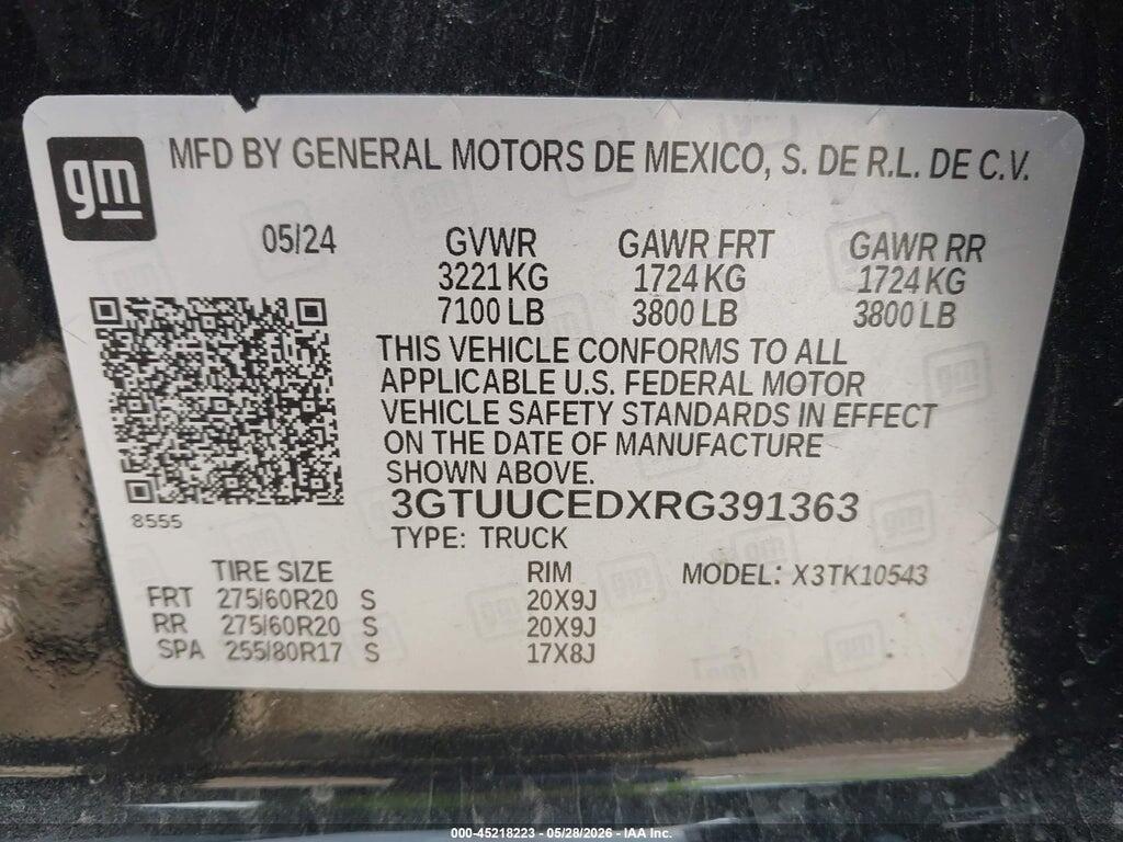 3GTUUCEDXRG391363 2024 GMC SIERRA 1500 photo no. 9