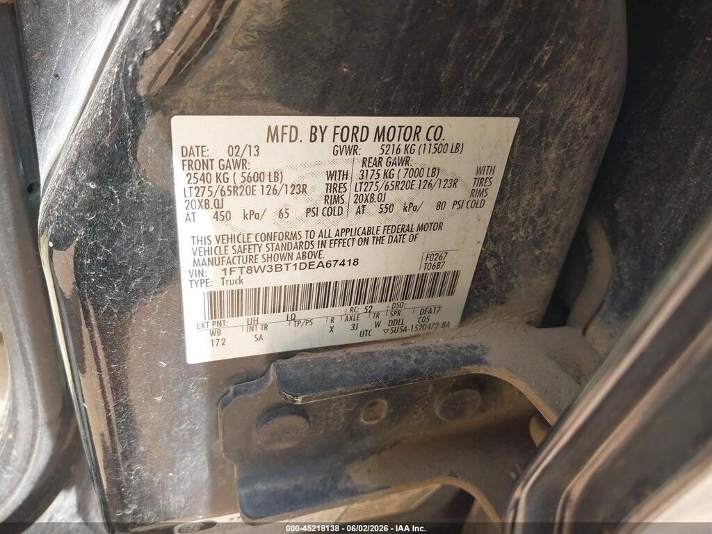 1FT8W3BT1DEA67418 2013 FORD F-350 photo no. 8