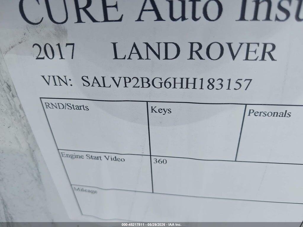 SALVP2BG6HH183157 2017 LAND ROVER RANGE ROVER EVOQUE photo no. 9