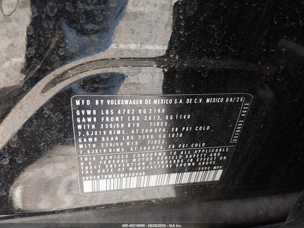3VVFR7RMXSM030445 2025 VOLKSWAGEN TIGUAN photo no. 9