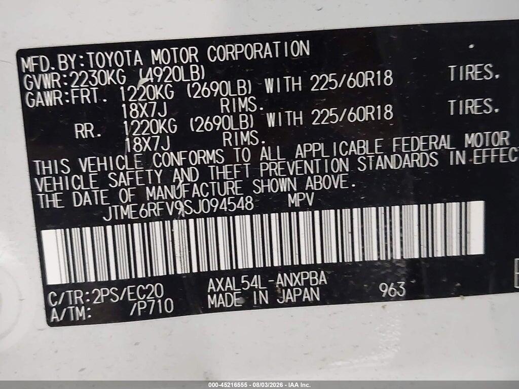 JTME6RFV9SJ094548 2025 TOYOTA RAV4 HYBRID photo no. 9