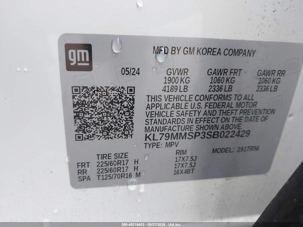 KL79MMSP3SB022429 2025 CHEVROLET TRAILBLAZER photo no. 9