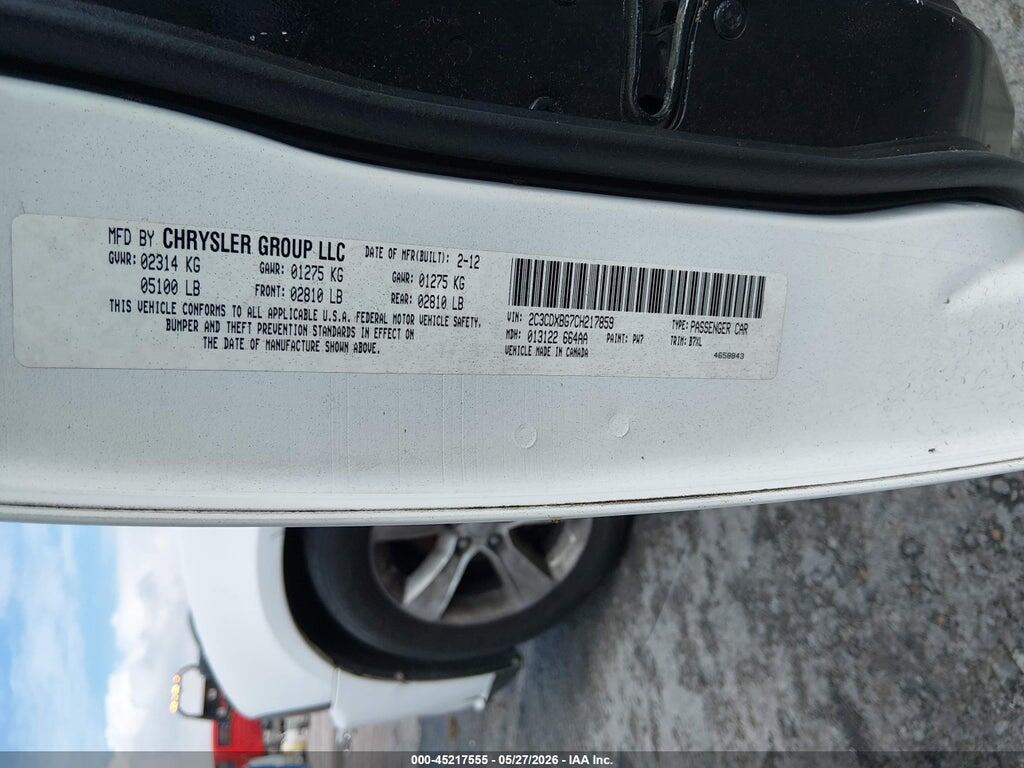 2C3CDXBG7CH217859 2012 DODGE CHARGER photo no. 9
