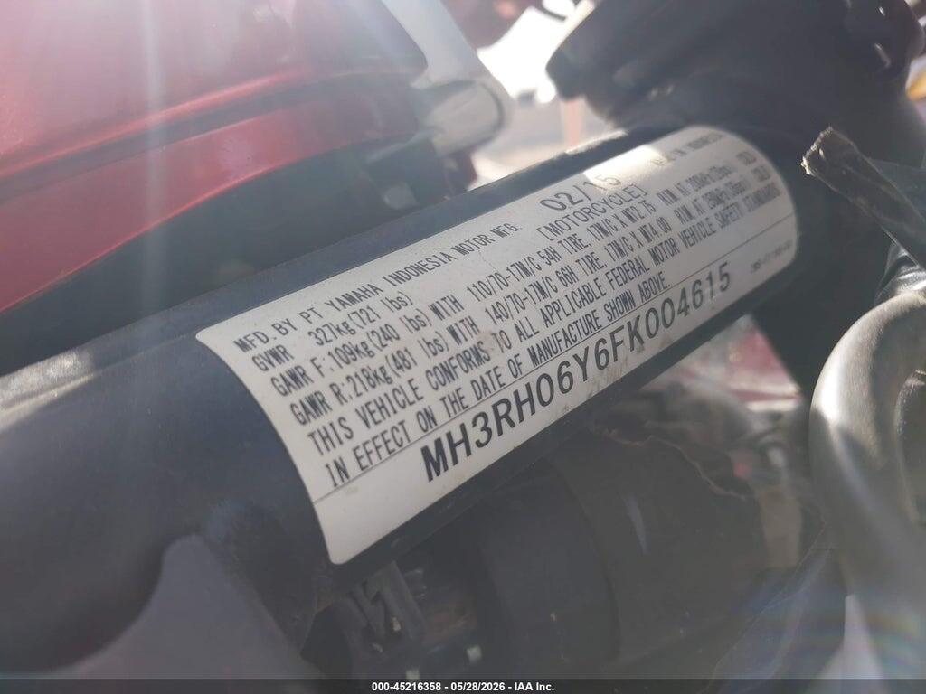MH3RH06Y6FK004615 2015 YAMAHA YZFR3 photo no. 10