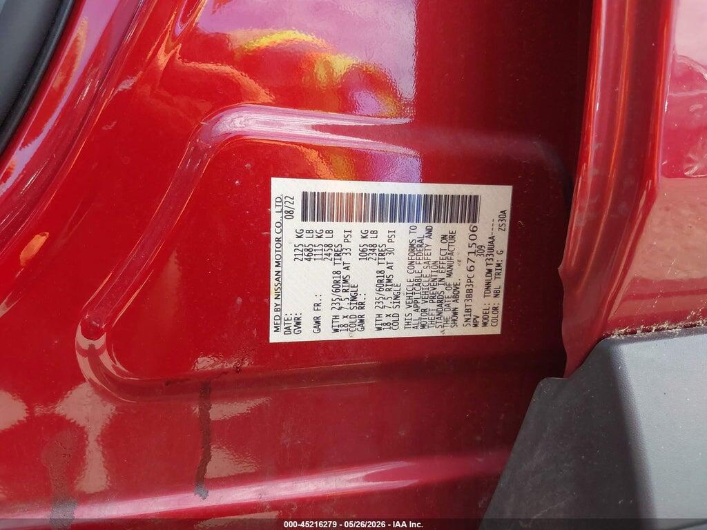 5N1BT3BB3PC671506 2023 NISSAN ROGUE photo no. 9