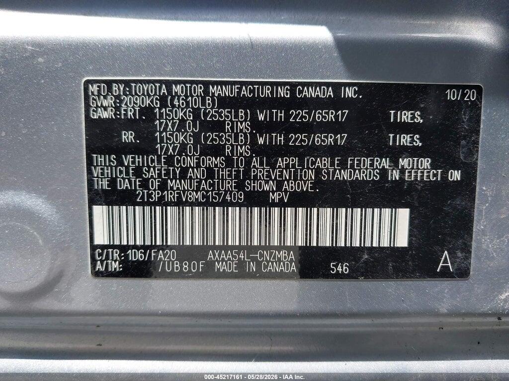 2T3P1RFV8MC157409 2021 TOYOTA RAV4 photo no. 9