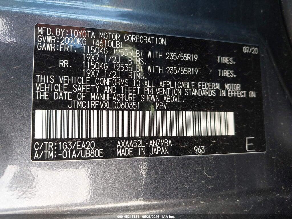 JTMC1RFVXLD060351 2020 TOYOTA RAV4 photo no. 9
