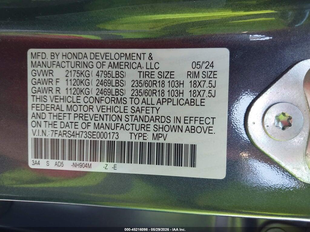 7FARS4H73SE000173 2025 HONDA CR-V photo no. 9