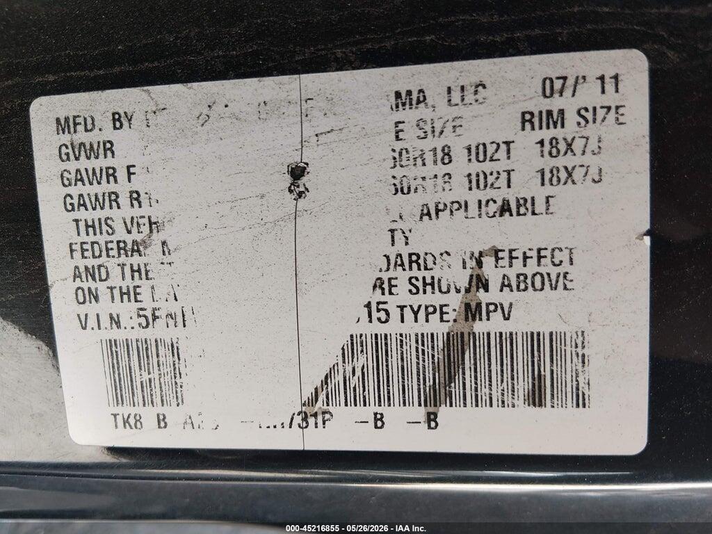 5FNRL5H94BB089915 2011 HONDA ODYSSEY photo no. 9