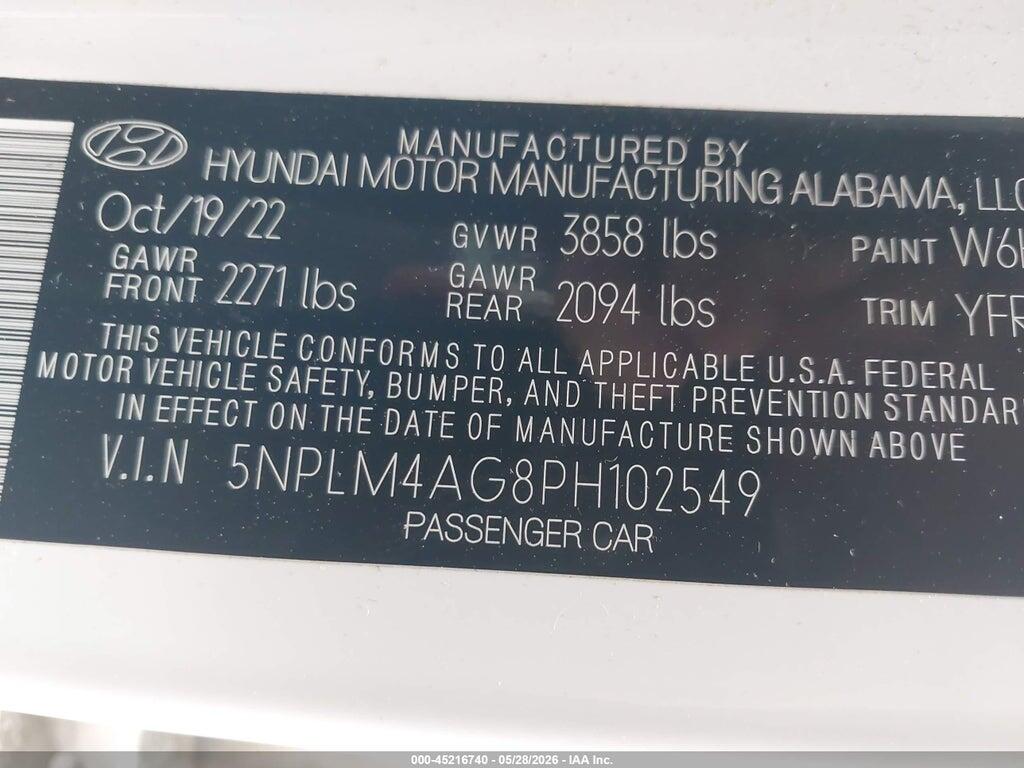 5NPLM4AG8PH102549 2023 HYUNDAI ELANTRA photo no. 9
