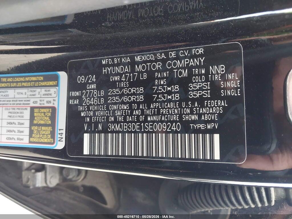 3KMJB3DE1SE009240 2025 HYUNDAI TUCSON photo no. 9