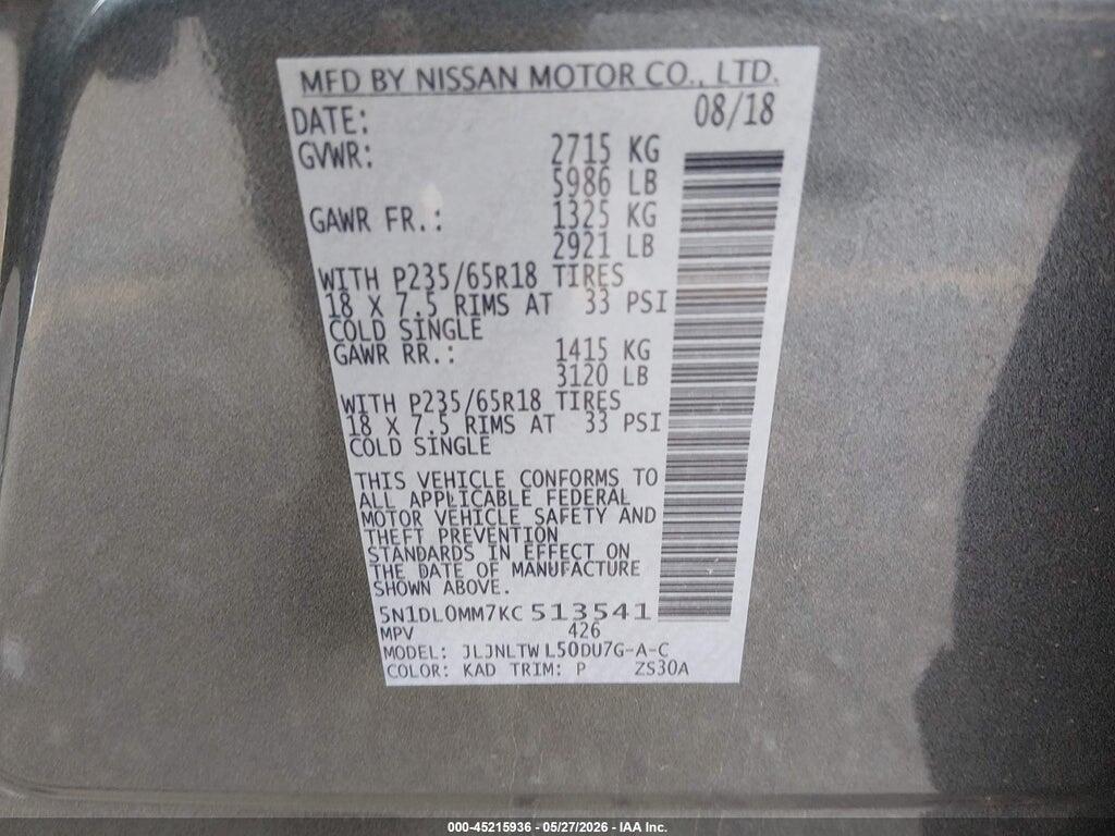 5N1DL0MM7KC513541 2019 INFINITI QX60 photo no. 9