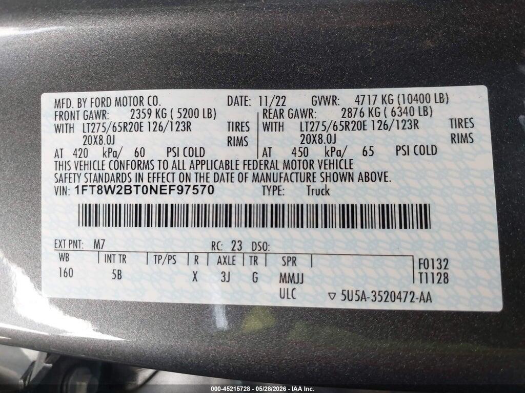 1FT8W2BT0NEF97570 2022 FORD F-250 photo no. 9