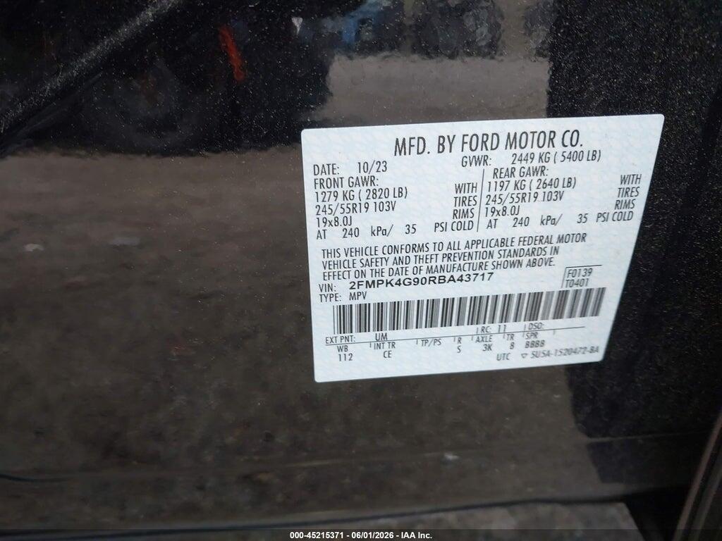 2FMPK4G90RBA43717 2024 FORD EDGE photo no. 9
