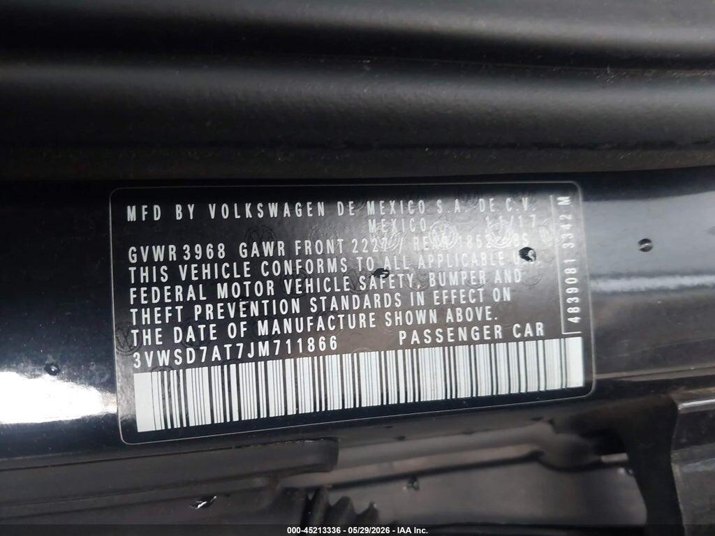 3VWSD7AT7JM711866 2018 VOLKSWAGEN BEETLE photo no. 9