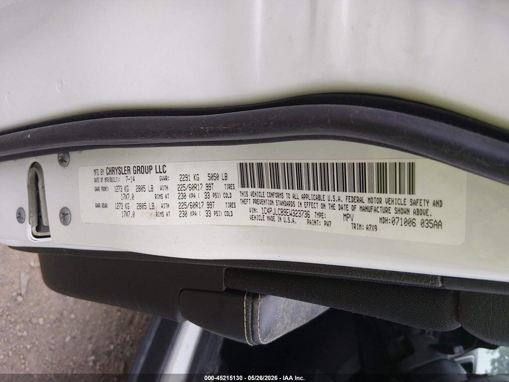 1C4PJLCB9EW323736 2014 JEEP CHEROKEE photo no. 9