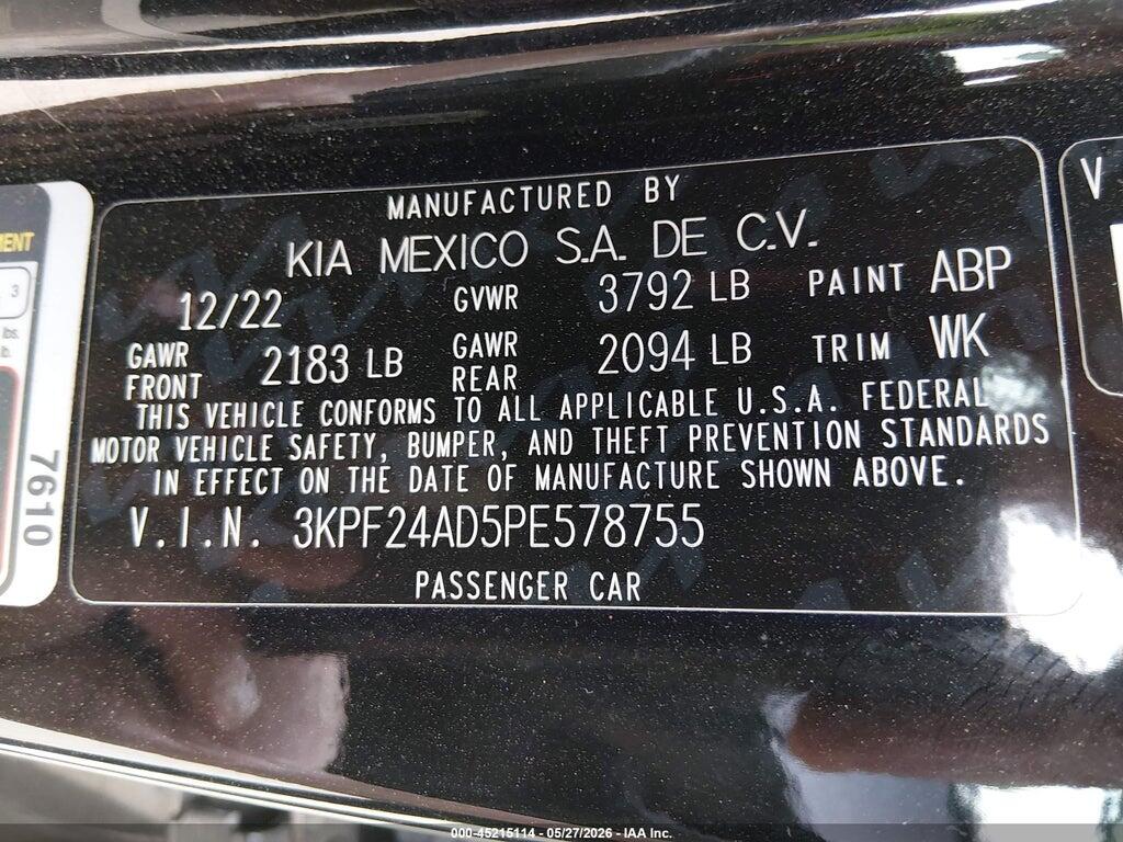 3KPF24AD5PE578755 2023 KIA FORTE photo no. 9