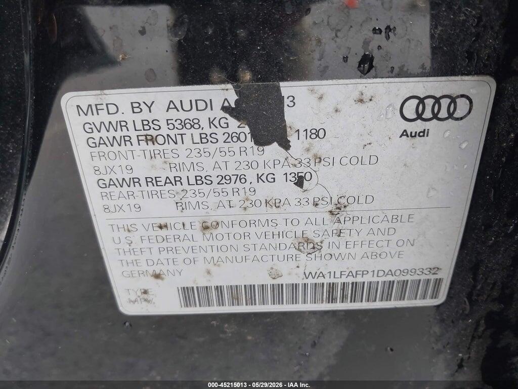 WA1LFAFP1DA099332 2013 AUDI Q5 photo no. 9