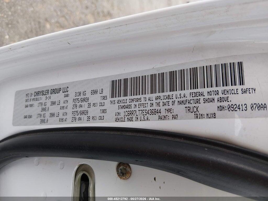 1C6RR7LT7ES436844 2014 RAM 1500 photo no. 9