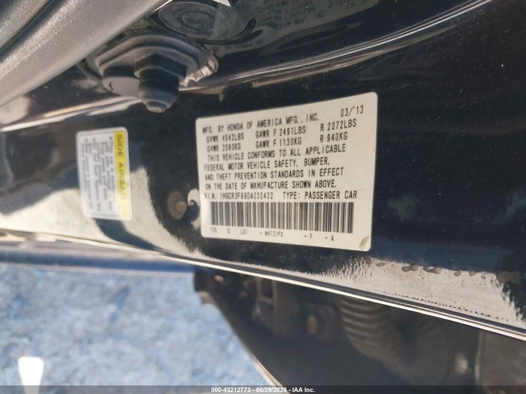 1HGCR3F88DA030432 2013 HONDA ACCORD photo no. 9