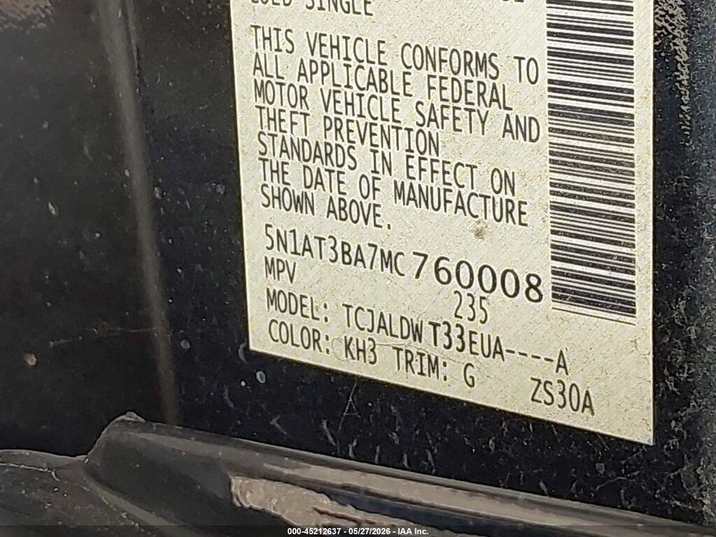 5N1AT3BA7MC760008 2021 NISSAN ROGUE photo no. 9