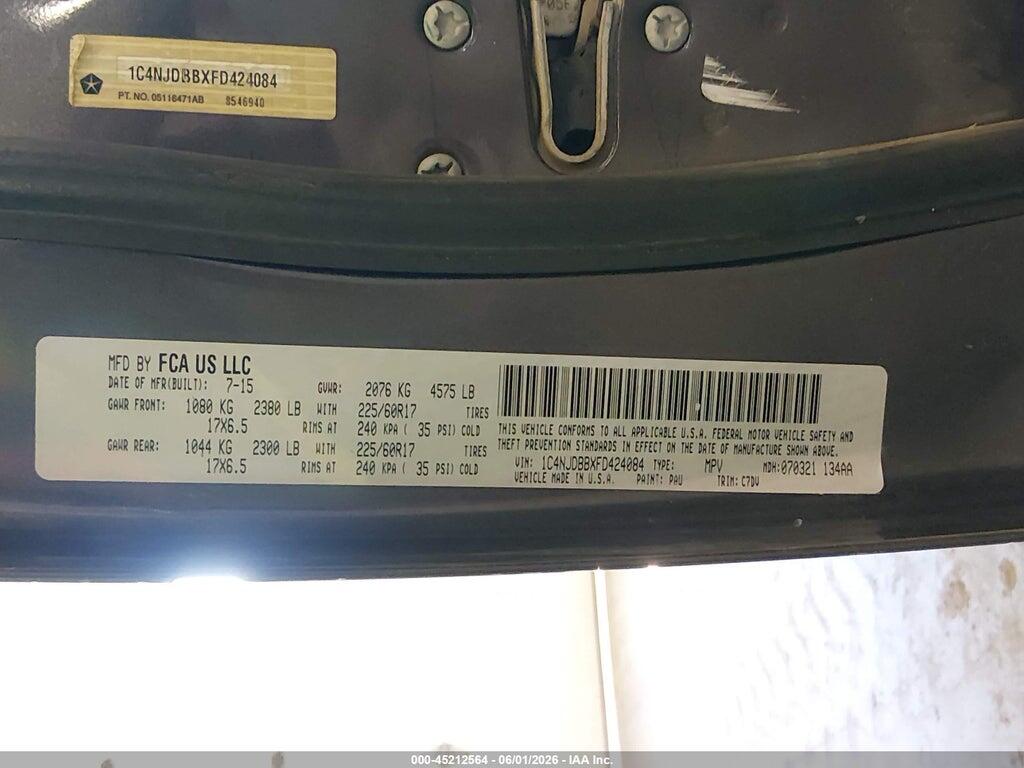 1C4NJDBBXFD424084 2015 JEEP COMPASS photo no. 9