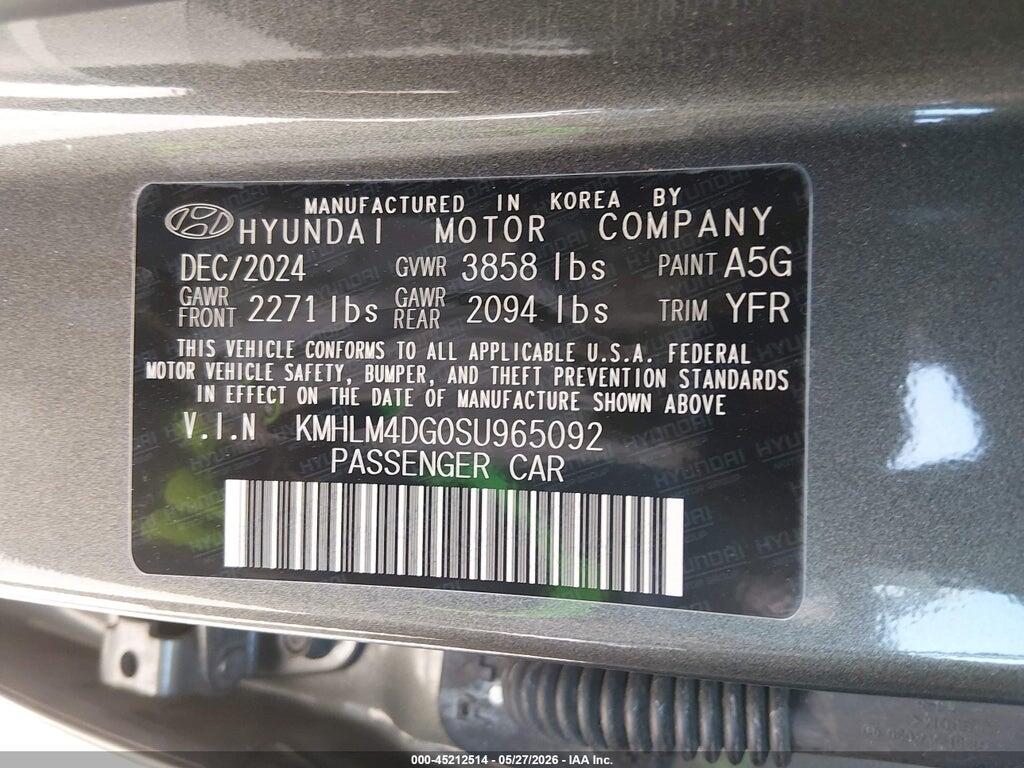KMHLM4DG0SU965092 2025 HYUNDAI ELANTRA photo no. 9