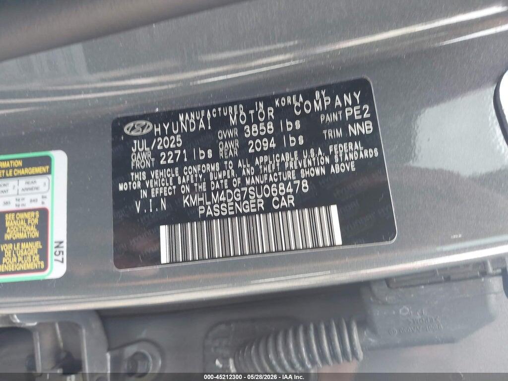 KMHLM4DG7SU068478 2025 HYUNDAI ELANTRA photo no. 9