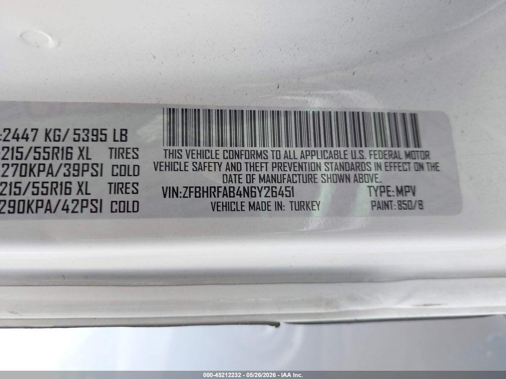 ZFBHRFAB4N6Y26451 2022 RAM PROMASTER CITY photo no. 9