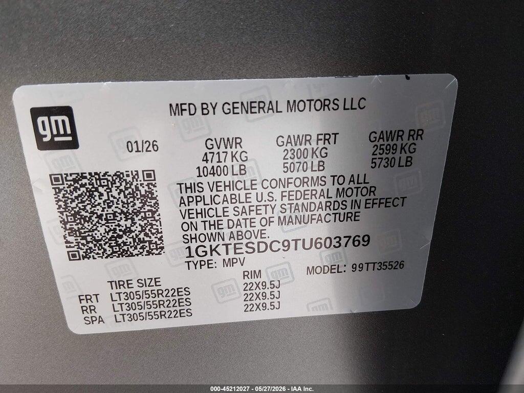 1GKTESDC9TU603769 2026 GMC HUMMER EV SUV photo no. 9