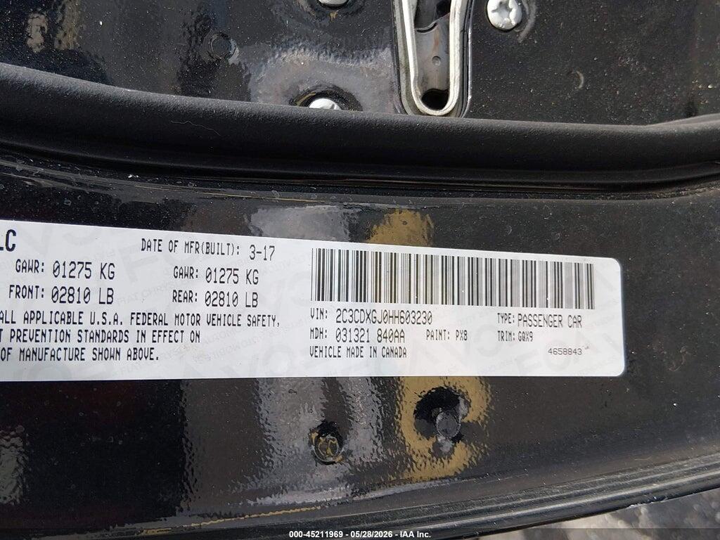 2C3CDXGJ0HH603230 2017 DODGE CHARGER photo no. 9