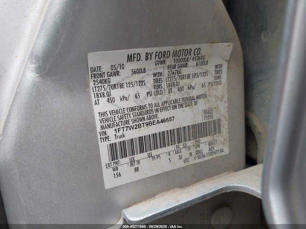 1FT7W2BT9BEA46657 2011 FORD F-250 photo no. 9