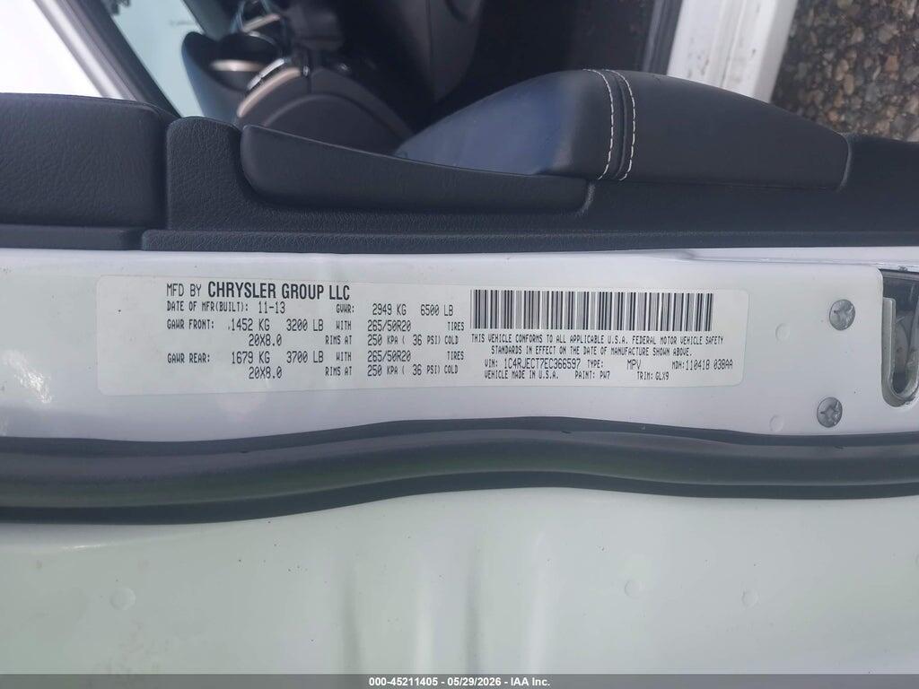 1C4RJECT7EC366597 2014 JEEP GRAND CHEROKEE photo no. 9