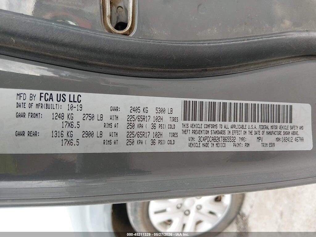 3C4PDCAB2KT865532 2019 DODGE JOURNEY photo no. 9
