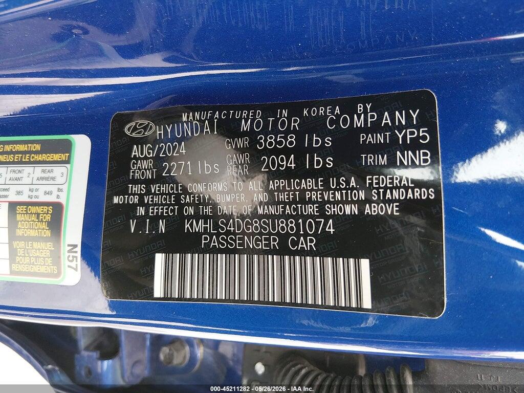 KMHLS4DG8SU881074 2025 HYUNDAI ELANTRA photo no. 9