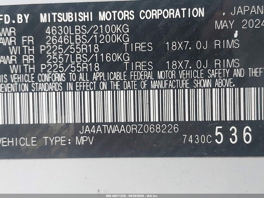 JA4ATWAA0RZ068226 2024 MITSUBISHI ECLIPSE CROSS photo no. 9