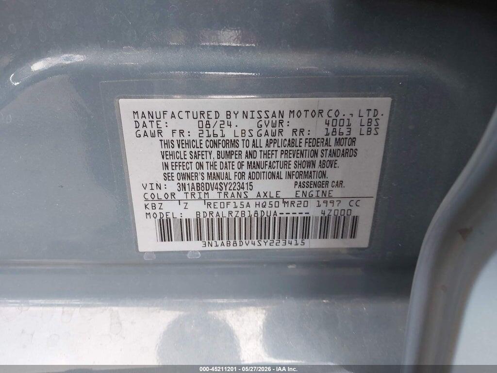 3N1AB8DV4SY223415 2025 NISSAN SENTRA photo no. 9