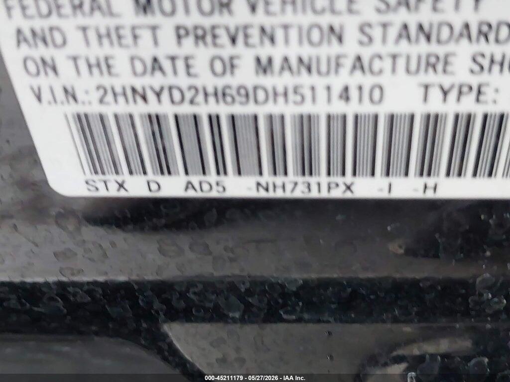 2HNYD2H69DH511410 2013 ACURA MDX photo no. 9