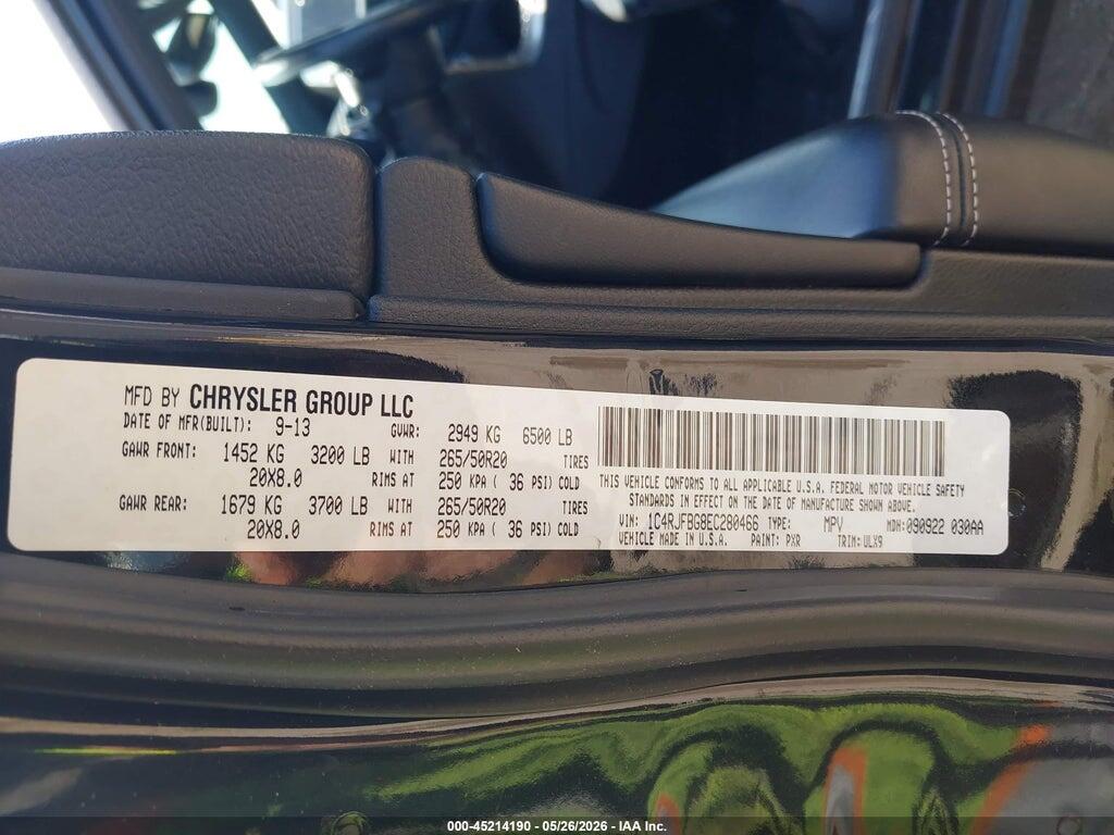 1C4RJFBG8EC280466 2014 JEEP GRAND CHEROKEE photo no. 9