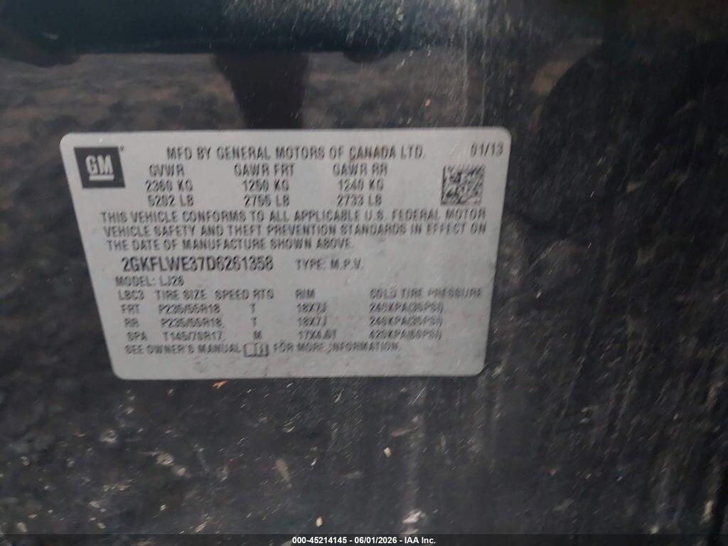 2GKFLWE37D6261358 2013 GMC TERRAIN photo no. 9