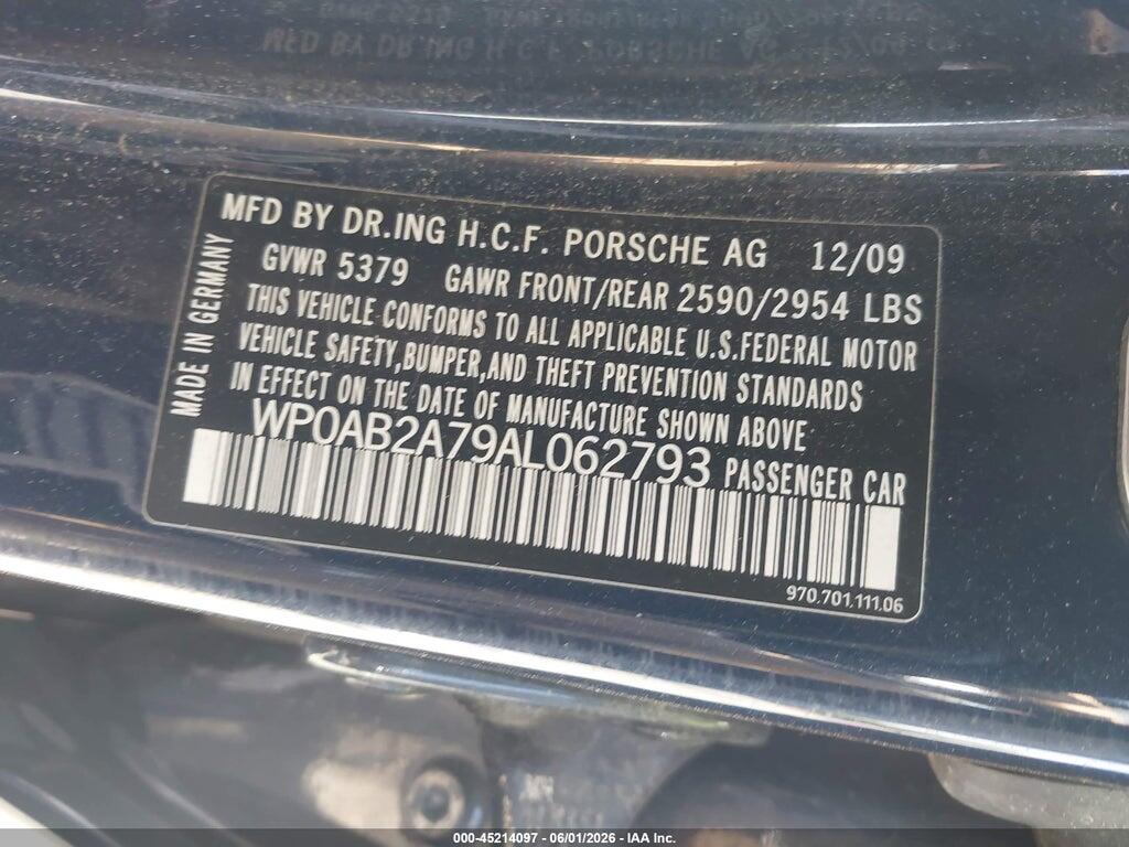 WP0AB2A79AL062793 2010 PORSCHE PANAMERA photo no. 9