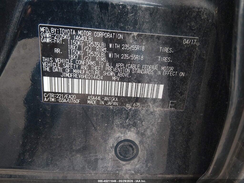 JTMDFREV6HD214424 2017 TOYOTA RAV4 photo no. 9